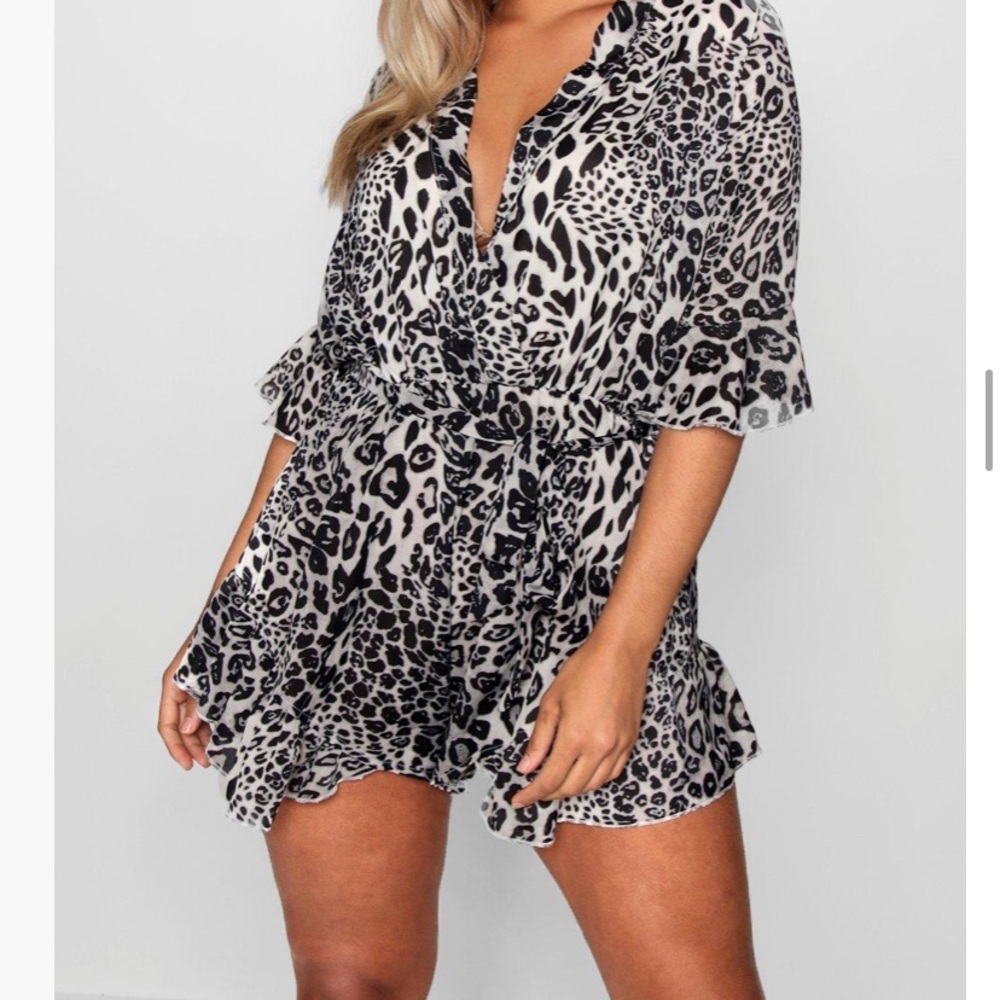 Leopard print romper